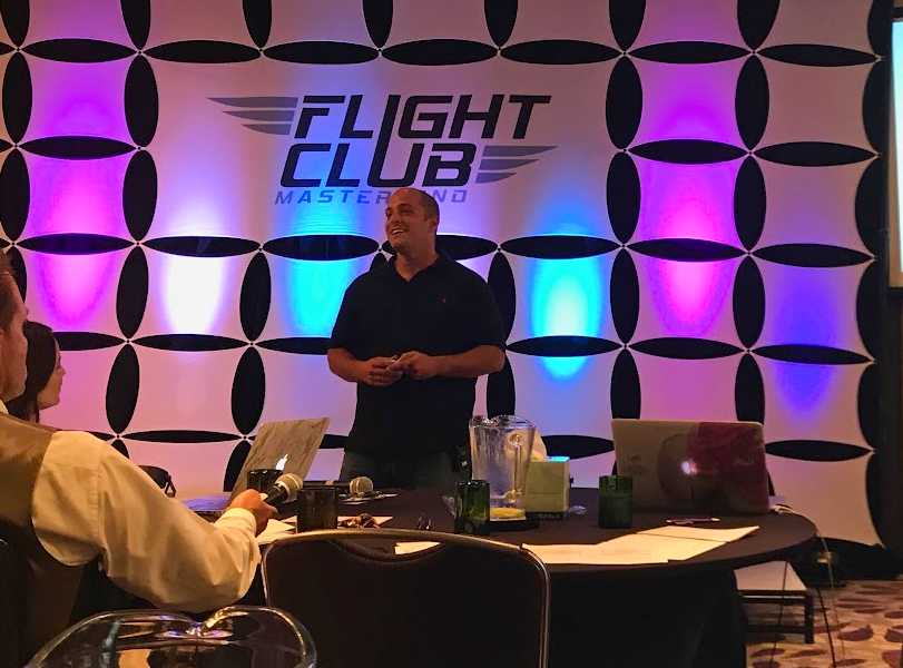 Nick Bogatin, Founder of ThrīvPath, presenting at Flight Club Mastermind